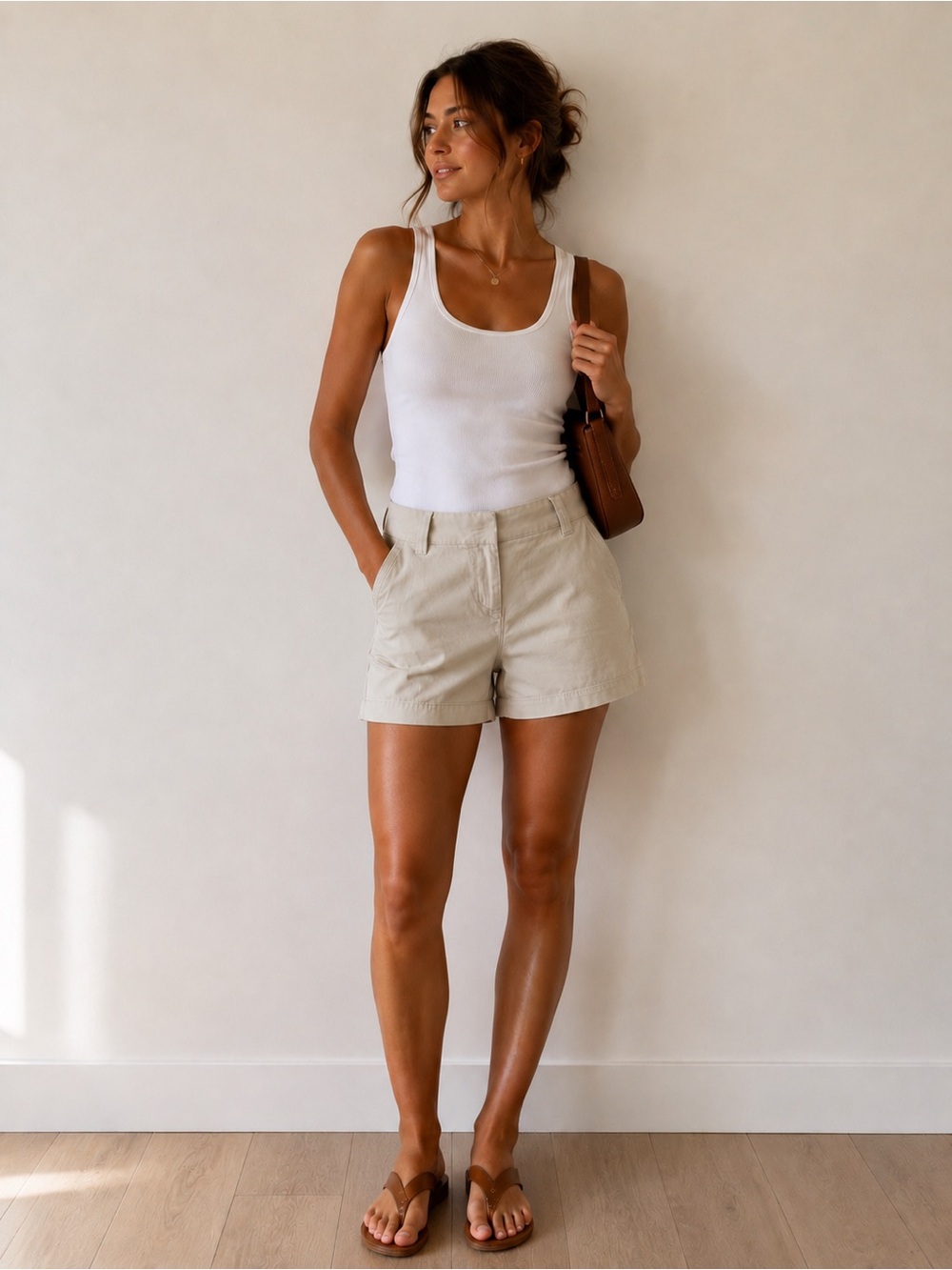 Vintage J.Crew Factory Classic Twill Chino City Fit Khaki Shorts Women’s Size 0